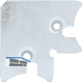 ALUMIS Alurahmenprofil Eckenteil breit, einzeln, ohne Schrauben, Stahl verzinkt