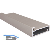 ALUMIS Alurahmenprofil breit, L�nge 2500 per Stange, Edelstahl Effekt