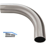 Bar-Reling Eckbogen 90 Grad, f�r Rohr-� 38 mm, Messing Edelstahl geschliffen