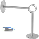 Bar-Reling Boden-Wandst�tze Wien f�r Rohr-� 38 mm, Edelstahl geschliffen