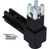 ALUMIS Smartcube Eckknoten 2s mit Stellfu� Zamak schwarz