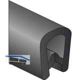 Kantenschutzprofil 14,5x10mm Rolle 100 m, Kunststoff schwarz