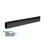 Schrankrohr oval 3000 mm auf Ma� St�rke 0,8 mm Stahl schwarz