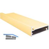 ALUMIS Alurahmenprofil breit, L�nge 2500 per Stange, messing matt eloxiert