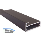 ALUMIS Alurahmenprofil breit 45 mm, L�nge 5000 mm, schwarz