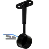 Schrankrohrlager Rund 2 geschlossen � 25 mm, Zamak schwarz