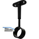 Schrankrohrlager Rund 2 offen � 25 mm, Zamak schwarz