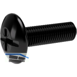 Spezialschraube SO Oval 4/5/6, f�r Schrankrohrlager, M6 x 20mm, Stahl schwarz