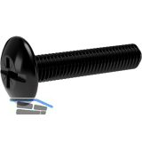 Spezialschraube SO Oval 4/5/6, f�r Schrankrohrlager, M6 x 30mm, Stahl schwarz