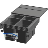 NINKA Abfalltrennsystem eins2pack Push-to-open KB 600 mm Dunkelgrau