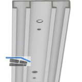 ALUMIS Vorhang-Laufschiene doppelt 6000 mm Aluminium silber eloxiert