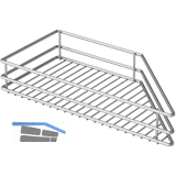 VS SUB Side Ablage-Set Classic 45� KB 300 mm rechts Silber