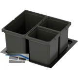 VS ENVI Free Plus Abfalltrennsystem KB 600/H�he 256 mm 1 x 16/2 x 7 L Lava