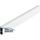 Schrankrohr Ninos 3000 mm auf Ma�, Aluminium wei� matt