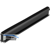 Schrankrohr Niobe 3000 mm auf Ma�, Aluminium schwarz matt