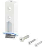 Schrankrohrlager - Endst�ck Ninos, Zamak wei� matt lackiert