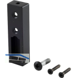 Schrankrohrlager - Endst�ck Ninos, Zamak schwarz matt lackiert