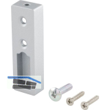 Schrankrohrlager - Endst�ck Ninos, Zamak silber lackiert