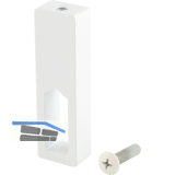 Schrankrohrlager - Mitteltr�ger Ninos, Aluminium wei� matt lackiert