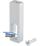 Schrankrohrlager - Mitteltr�ger Ninos, Aluminium silber lackiert