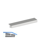 ALUMIS Frontrahmenprofil 1 zum Einnuten 5000 mm Aluminium silber eloxiert