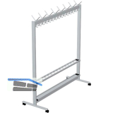RONTEC Reihen-Garderobenst�nder 960 mm Aluminium natur eloxiert