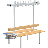 RONTEC Sitzbankst�nder doppelseitig 1500 mm Alu natur eloxiert