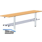 RONTEC Sitzbank wandbefestigt mit Schuhablage 1000 mm Alu natur eloxiert
