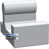 RONTEC Bilderschienen-Traghaken Aluminium natur eloxiert