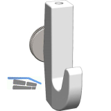 RONTEC Bilderschienen-Klemm-Bilderhaken 7 kg Aluminium vernickelt