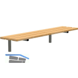 RONTEC Sitzbank wandh�ngend 1000 mm Stahl/Buche