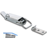 Kistenverschluss absperrbar 102x23, Stahl vernickelt