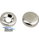 Spiegelkappe 2-teilig zum Aufclipsen, Au�en � 18 mm, Innen � 5 mm, Messing vern.