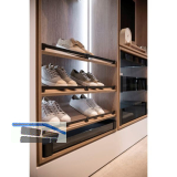 CONERO Schuhreling Breite 1114 mm, H�he 38 mm, Aluminium schwarz