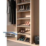 CONERO Schuhreling Breite 582 mm, H�he 38 mm, Aluminium schwarz