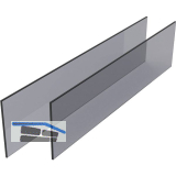 CONERO ESG f�r Innenauszug 168 H, Lichte Korpusbreite 760-820 mm, Floatglas grau