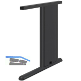 Tischgestell C 3000 Seitenteil V1 rechts Tiefe 750 mm RAL 7016