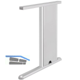 Tischgestell C 3000 Seitenteil V1 rechts Tiefe 550 mm RAL 9006