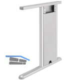 Tischgestell C 3000 Seitenteil V1 links Tiefe 550 mm RAL 9006