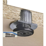 CAMAR H�henversteller zum Einbohren 304, �28, Tragkraft 400KG, Zamak/KS schwarz