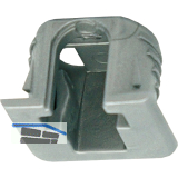 Bodentr�ger FLIPPER zum Anschrauben, Bohr � 15 mm, Kunststoff silberfarbig