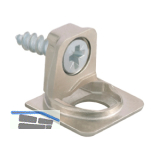 Tablar-Bodentr�ger PK2 Anschrauben Tablarst�rke 25 mm � 3 mm Zamak vernickelt