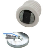 MACO Einbohrmagnetschnapper Type 14, � 14mm, Kunststoff wei�