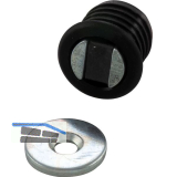 MACO Einbohrmagnetschnapper Type 14, � 14mm, Kunststoff schwarz