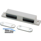 MACO Doppelmagnetschnapper Type 4.2, Haltekraft 4 kg, 2 Loch, Kunststoff wei�