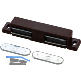 MACO Doppelmagnetschnapper Type 4.2, Haltekraft 4 kg, 1 Loch, Kunststoff braun