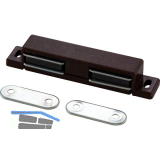 MACO Doppelmagnetschnapper Type 4.2, Haltekraft 4 kg, 2 Loch, Kunststoff braun