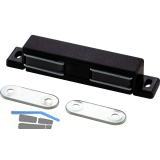 MACO Doppelmagnetschnapper Type 4.2, Haltekraft 4 kg, 2 Loch, Kunststoff schwarz