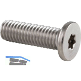 Zylinderschraube mit extrem niedrigem Kopf M 6x12 Torx 20 - Edelstahl A2