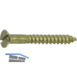 DIN97 3.0 x 30 Messing blank Holzschraube Senkkopf mit Schlitz